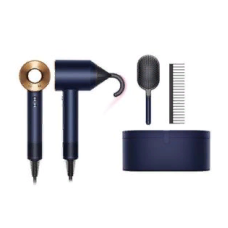 Фен Dyson Hair Dryer HD07 Синий медный с 5 насадками в чехле и расческами